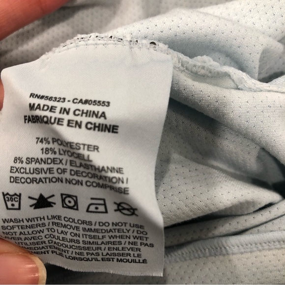 Nike yoga dry fit light blue tank top. Small. Made in China. - Picture 8 of 12